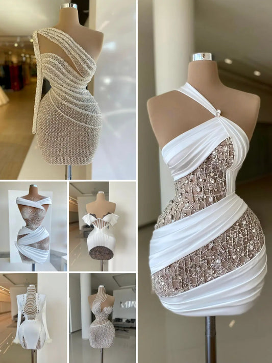 Little White Dresses embellishment with beads and stones, perfect for a night out.