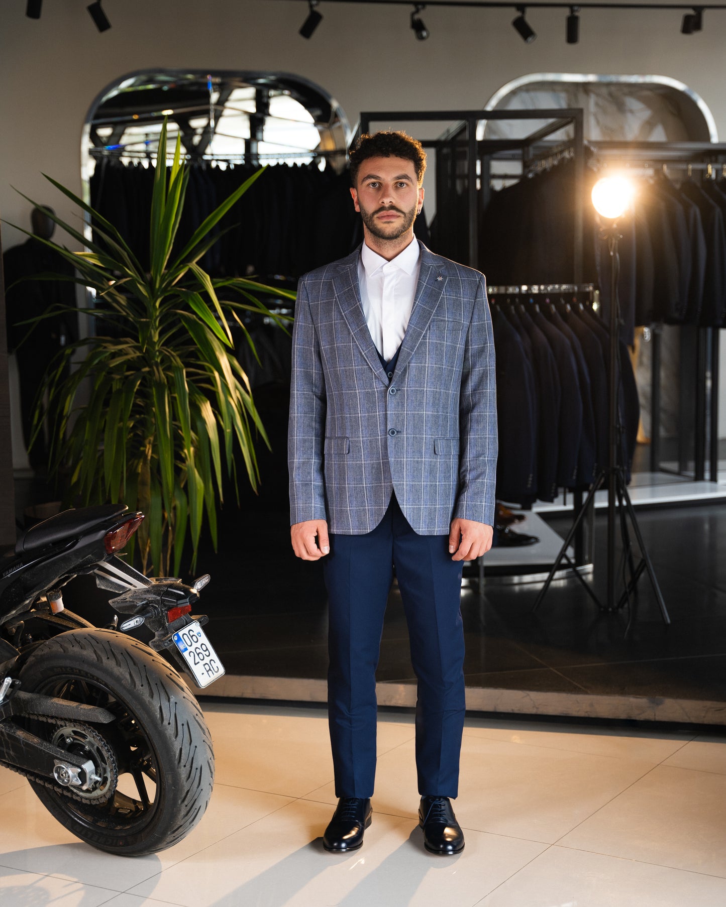 Charcoal checkmate suit