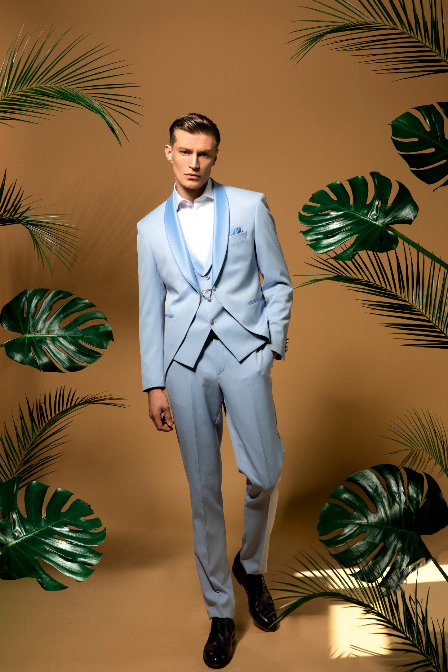Pristine Ice Blue Ensemble - Minna Fashion