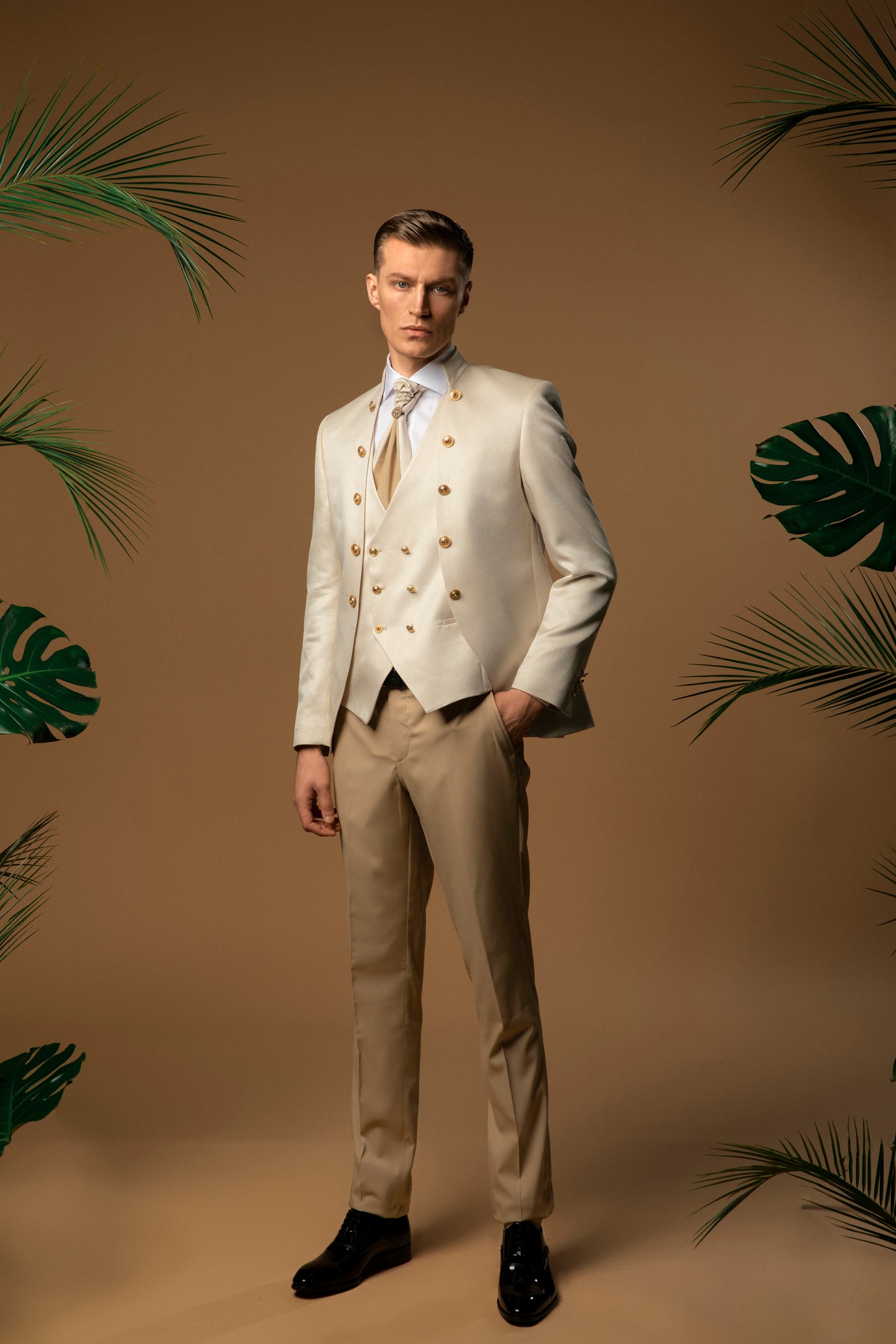 Dapper Sandstone Ensemble - Minna Fashion