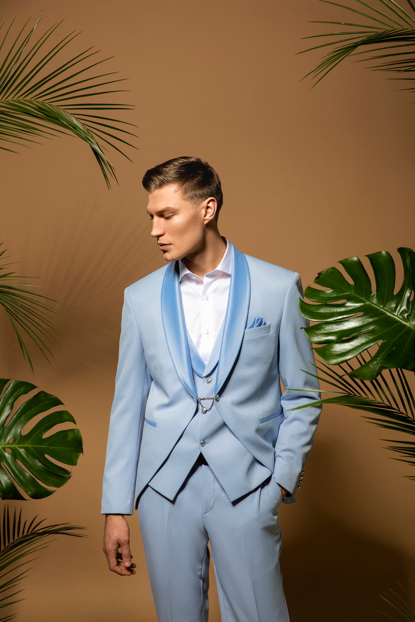 Pristine Ice Blue Ensemble - Minna Fashion