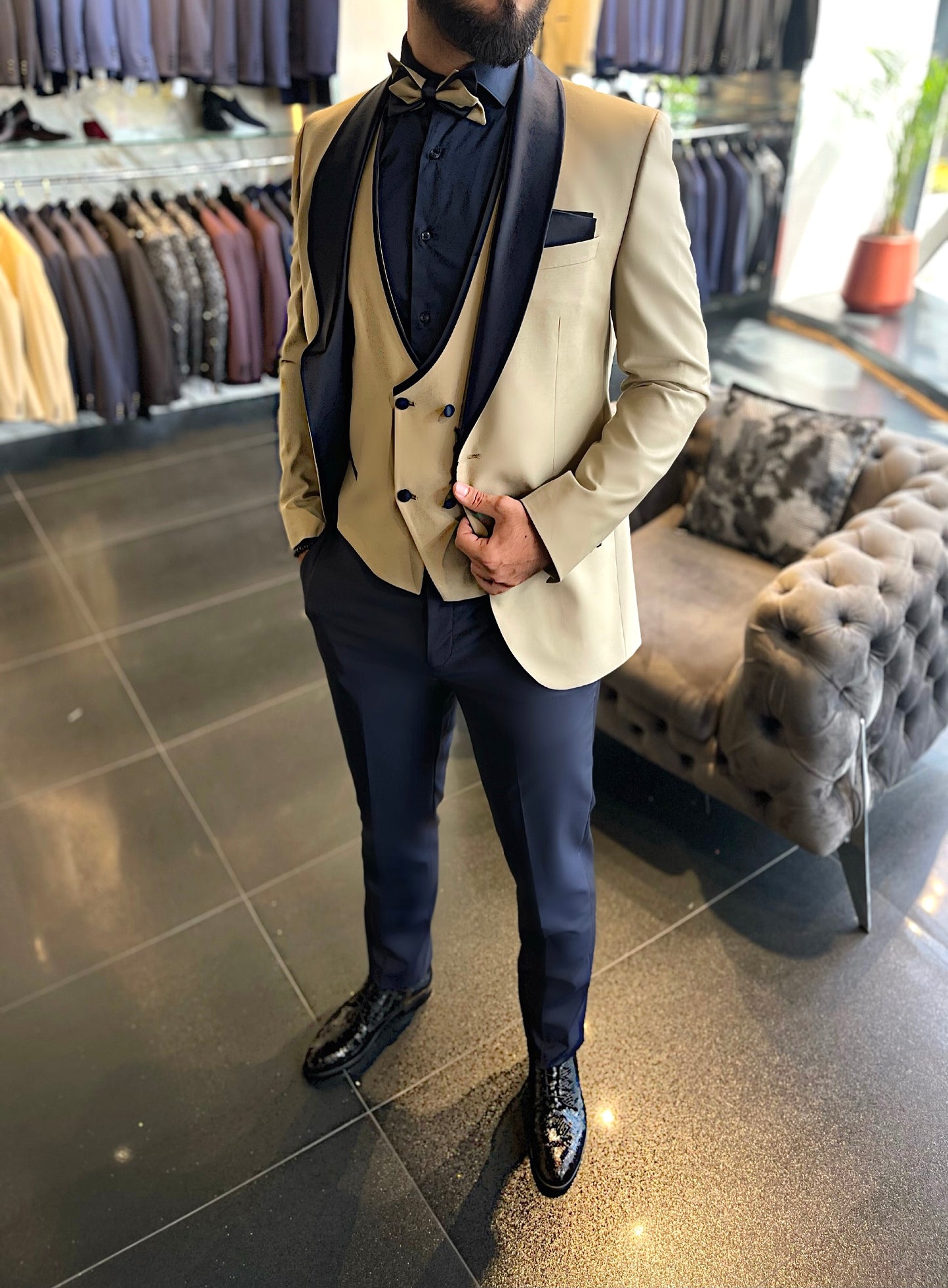 Nude Navy Classic Suit - Minna Fashion