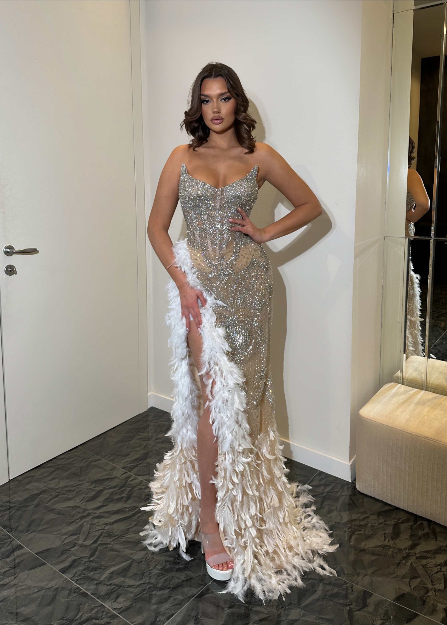 Feather Prom Dress Collection