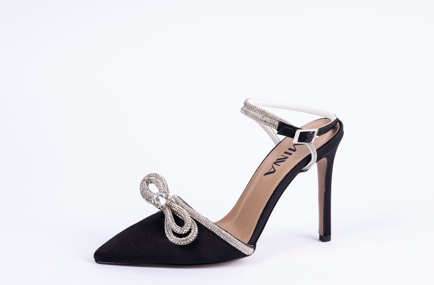 Shimmering Bow Stiletto Heels