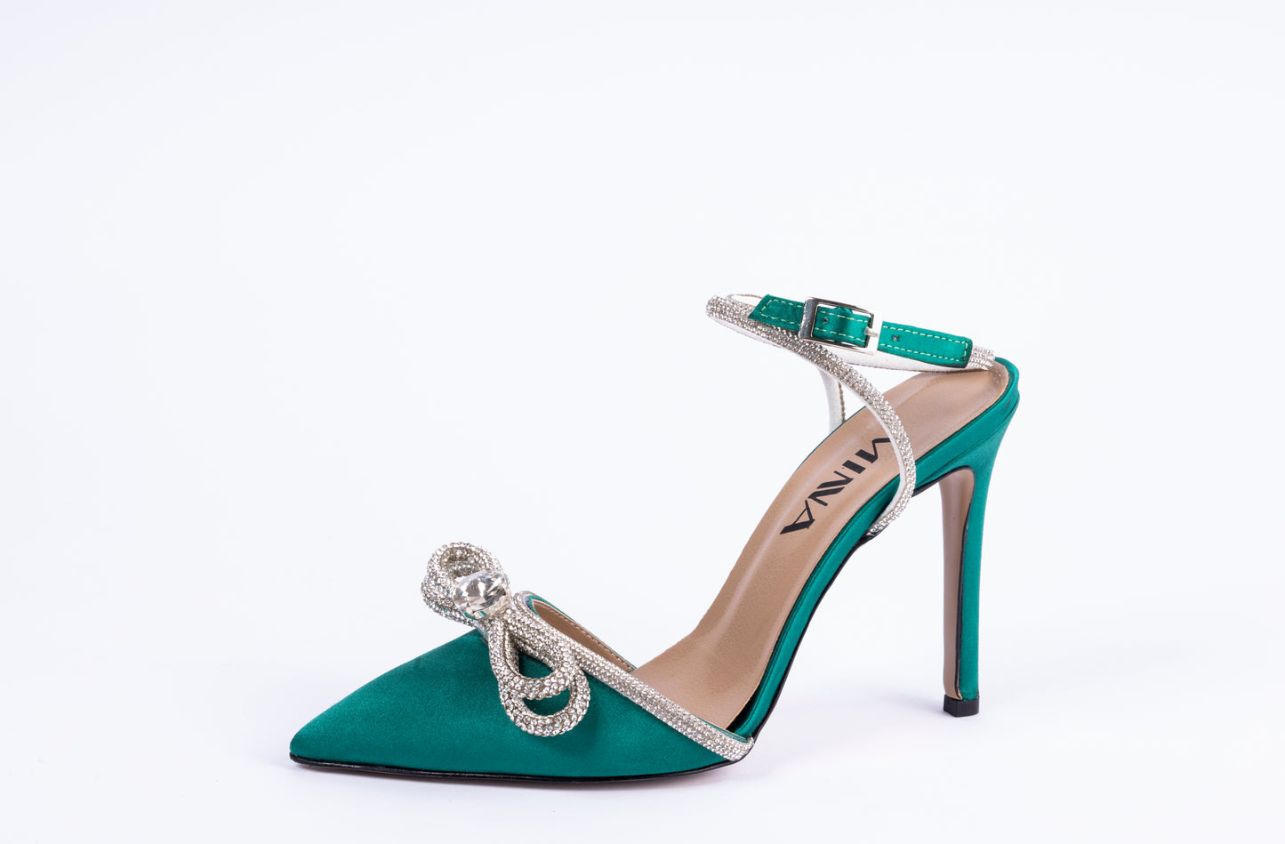 Shimmering Bow Stiletto Heels