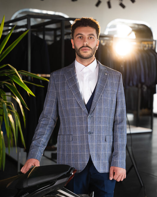Charcoal checkmate suit