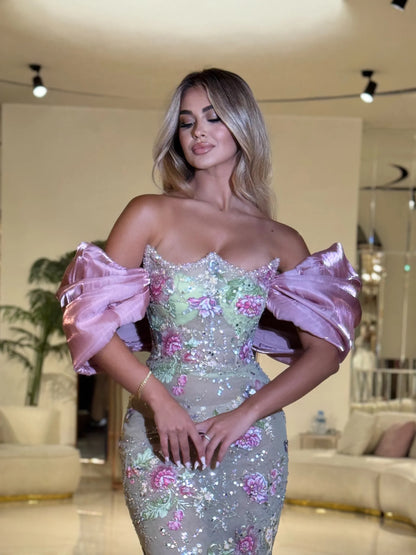 Freida Off Shoulder Floral Long Dress