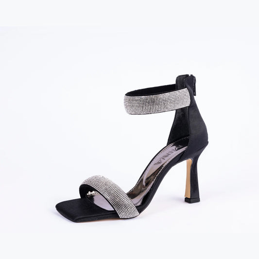 Black Heels with Silver Shimmer