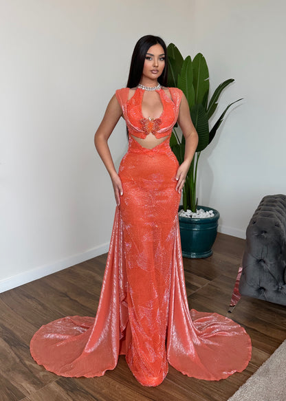 Bertha Straight Fitted Long Dress