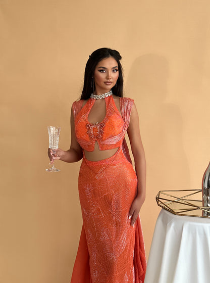 Bertha Straight Fitted Long Dress