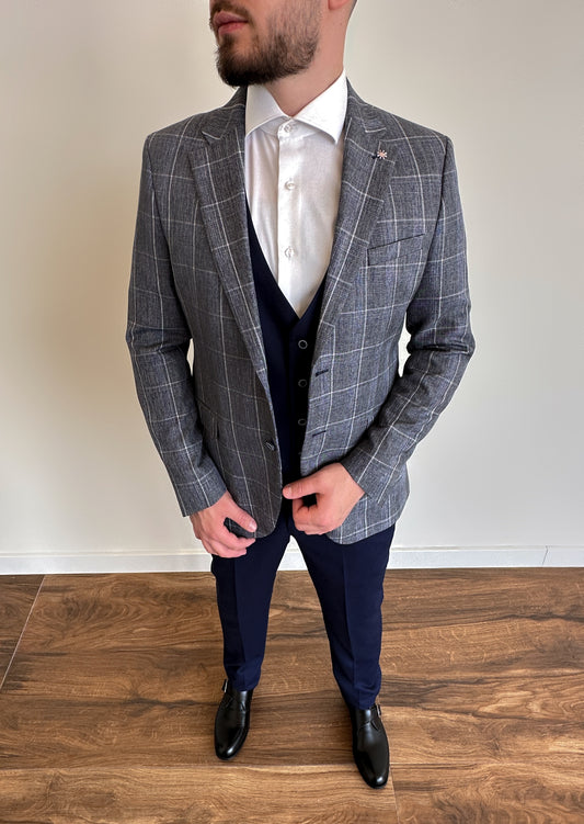 Charcoal checkmate suit