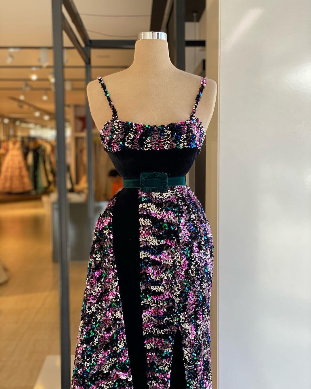 Velvet Colorfull Dress - Minna Fashion