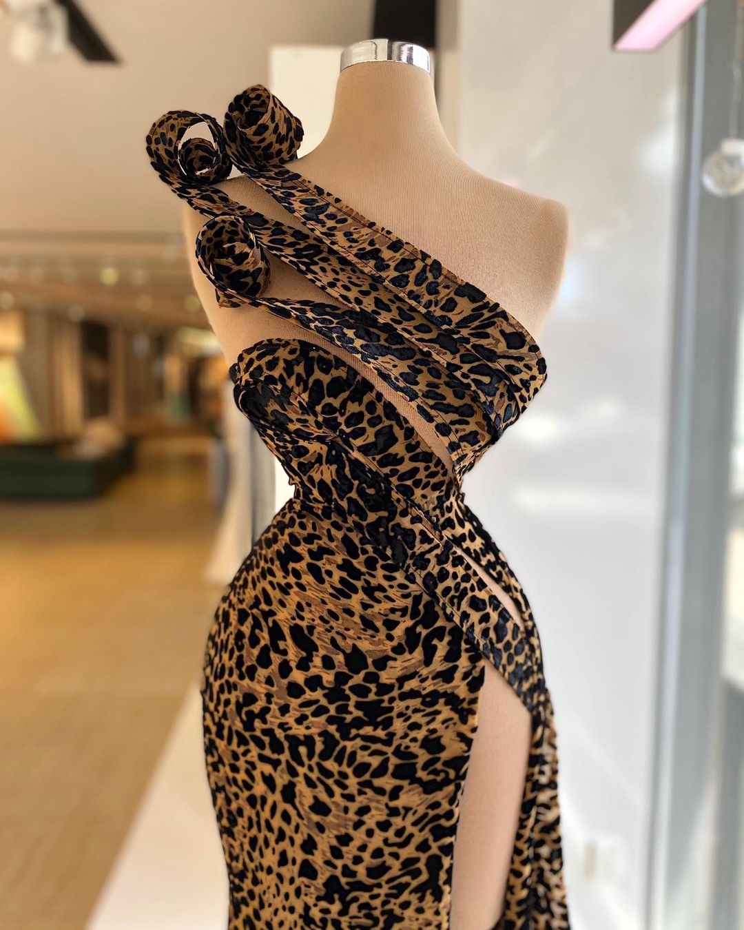 Brown Leopard  Dress - Minna Fashion