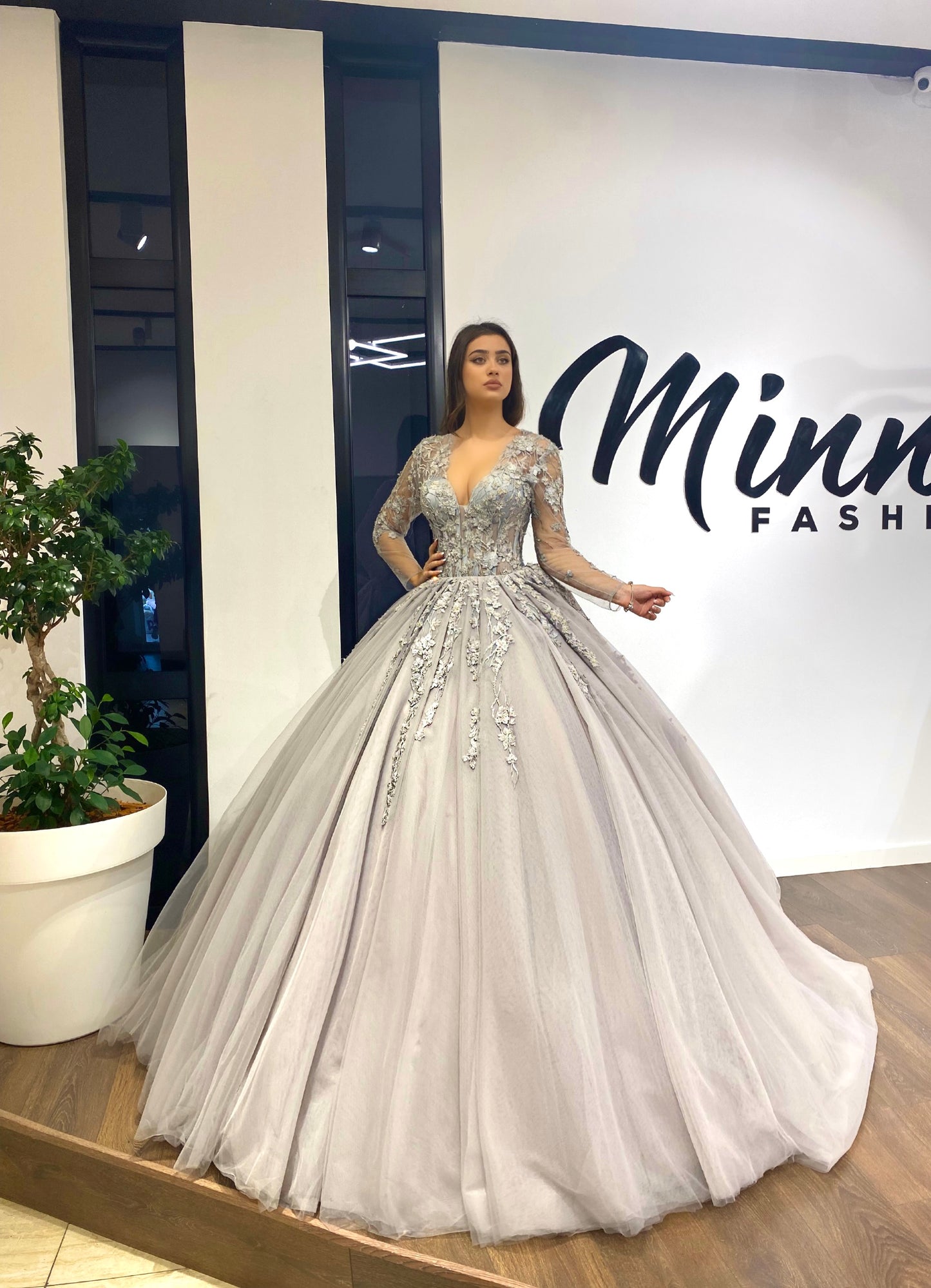 Silver gown - Minna Fashion