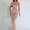 Tabby Nude Velvet Dress - Minna Fashion