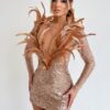 Kassia Feather Dress - Minna Fashion