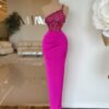 Long Pink Elegant Coctail Dress - Minna Fashion
