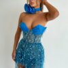 Rayna Short Blue Dress - Minna Fashion