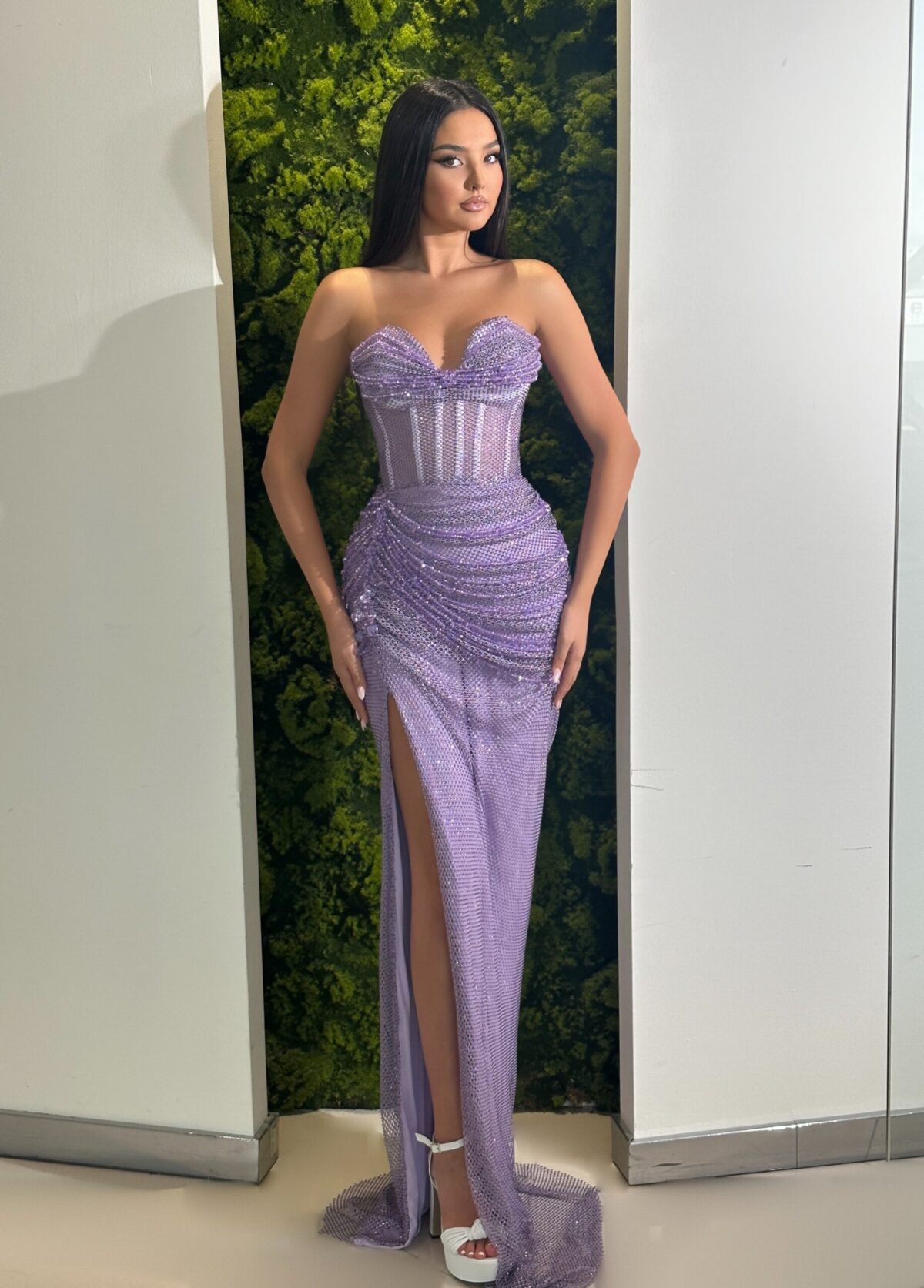 lilac long dress