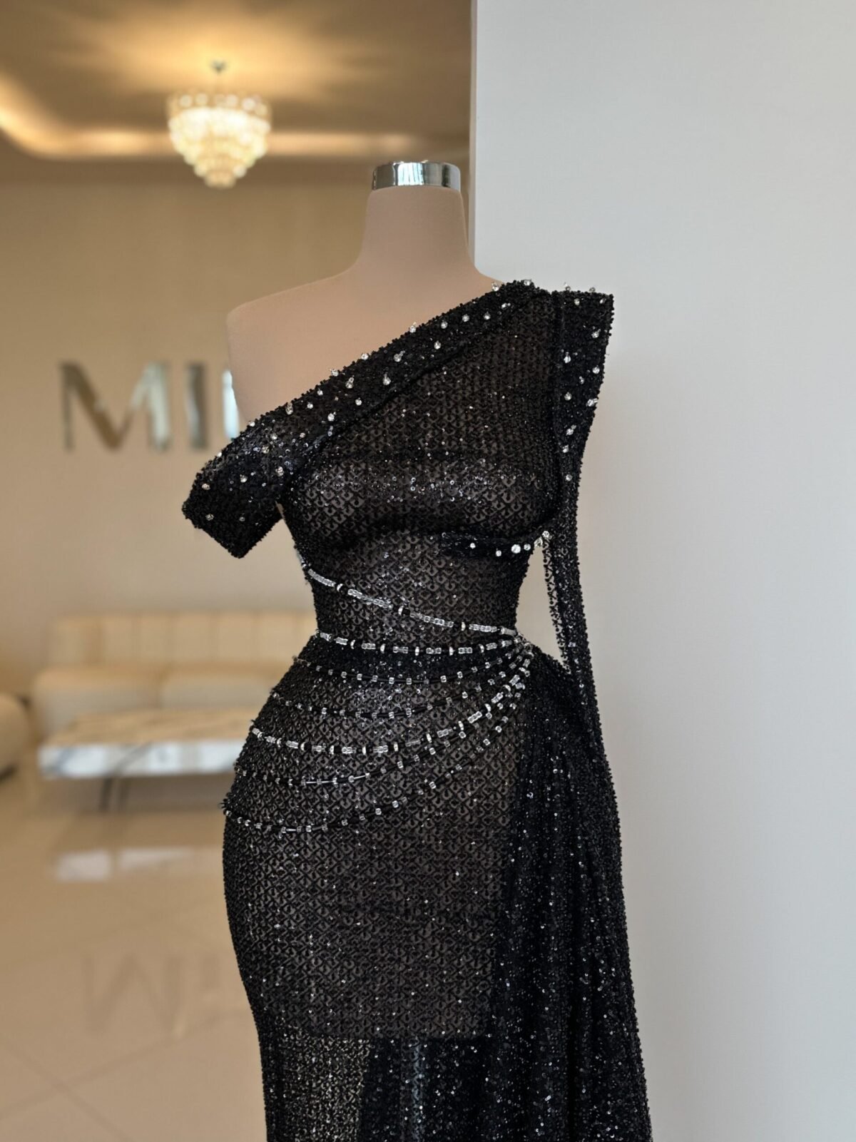 black 7 scaled haute couture dress