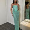 straight fitted mint dress