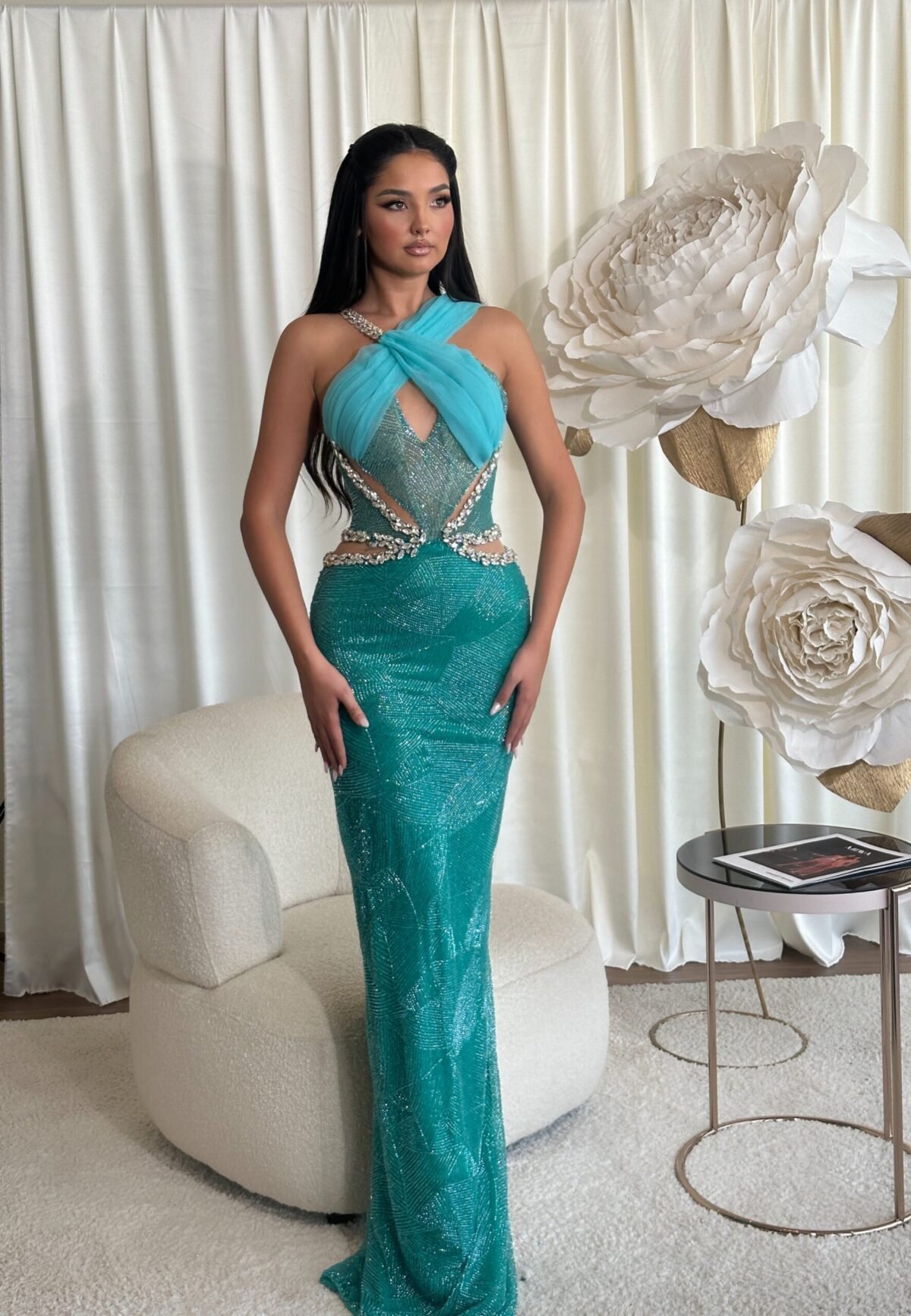 lamia turquoise 2 scaled haute couture dress